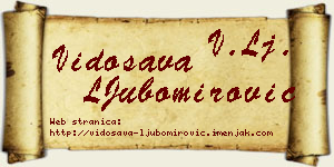 Vidosava LJubomirović vizit kartica